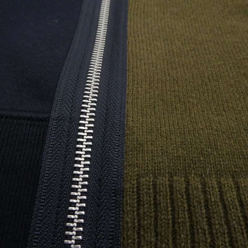 サカイ SCM-250 Wool Knit x Sponge Sweat Blouson ウールニット スポンジスウェット ドッキング ブルゾン 買取実績 画像