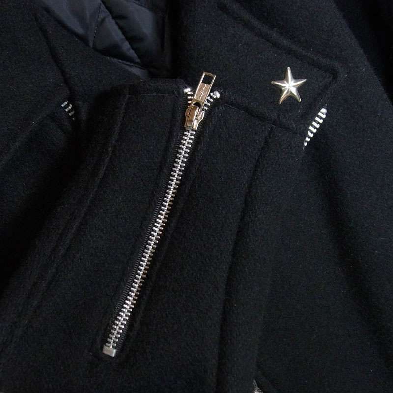 ショット 766US MELTON ZIP UP P-COAT ワンスター ダブルライダース型 キルティングライナー付 メルトン ジップアップ ピーコート 買取実績 画像