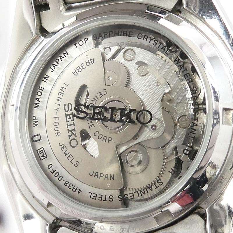セイコー 4R38-00F0 プレサージュ 裏スケルトン オートマチック 腕時計 買取実績 画像