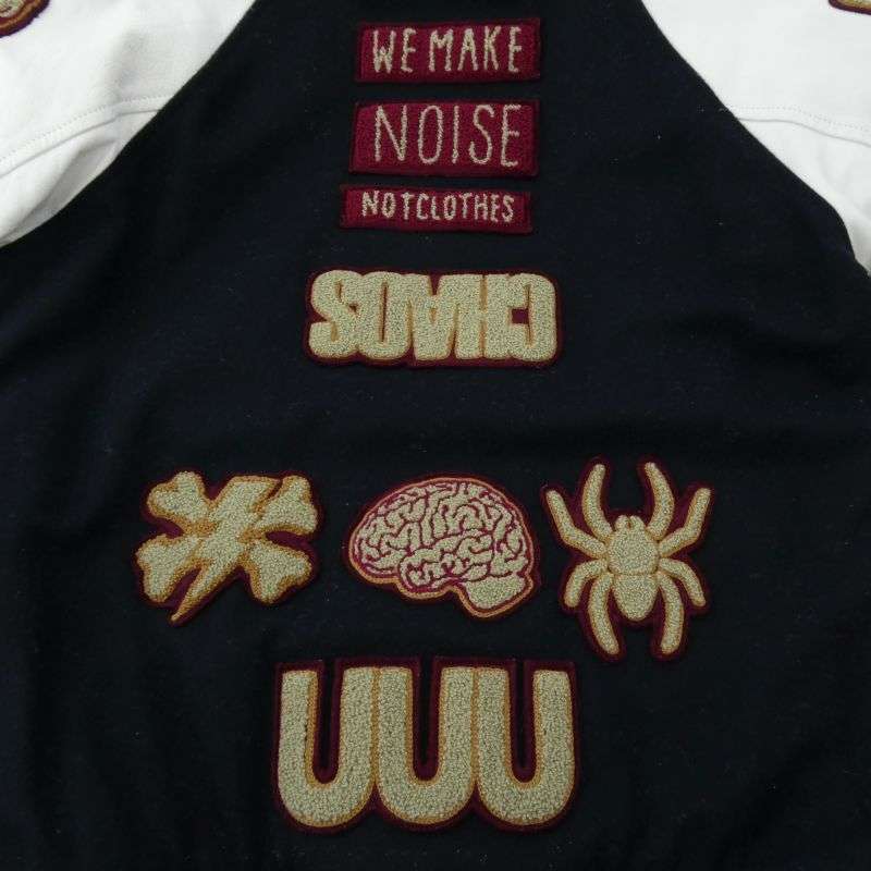 アンダーカバー 14AW N4203-2 UNDERCOVERISM 袖レザー切替 ワッペン ウール スタジャン スタジアム ジャケット ブルゾン 買取実績 画像