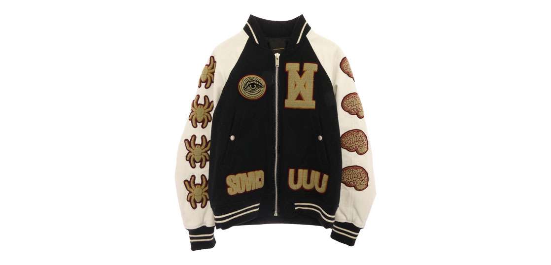 アンダーカバー 14AW N4203-2 UNDERCOVERISM 袖レザー切替 ワッペン ウール スタジャン スタジアム ジャケット ブルゾン 買取実績