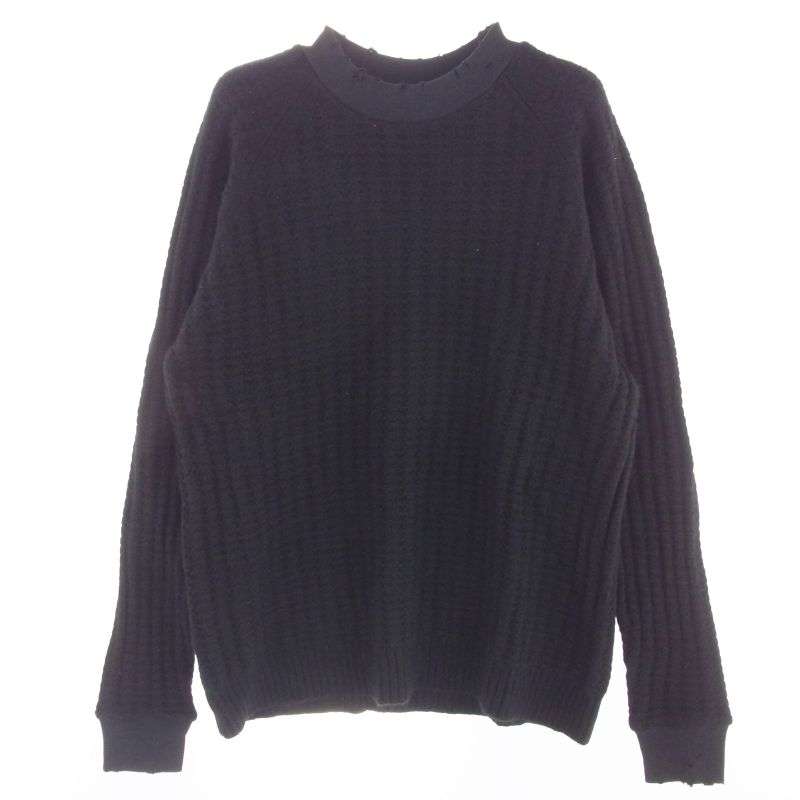 アンダーカバー UCP4906 カシミヤ混 リブ ダメージ加工 ワッフル ニット セーター 買取実績 画像