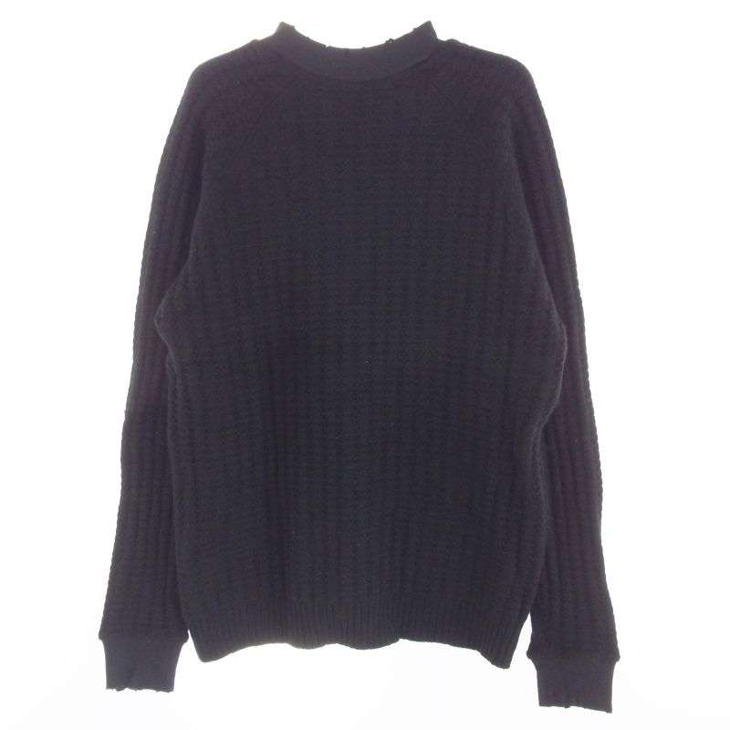 アンダーカバー UCP4906 カシミヤ混 リブ ダメージ加工 ワッフル ニット セーター 買取実績 画像