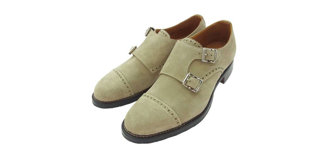 ウノピュウノウグァーレトレ 427 パンチドキャップ モンクストラップ スエード シューズ 買取実績