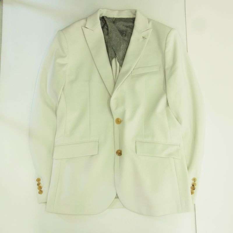ウノピュウノウグァーレトレ MRB612 POE386 折り鶴ピン付属 2B JACKET テーラードジャケット センタークリース 裾ダブル スラックスパンツ セットアップ 買取実績 画像