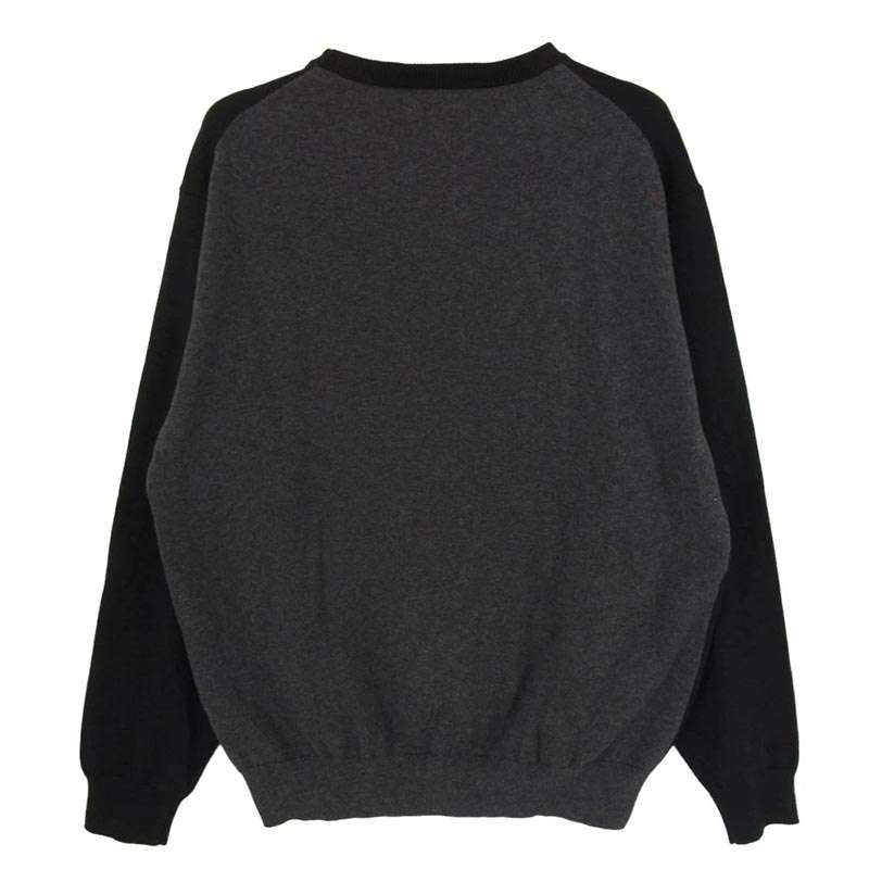 ウノピュウノウグァーレトレ MRK287 CTC005 L/S 2TONE RAGLAN CREW FLAGSHIP STORE LIMITED カシミヤ混 ロゴ刺繍 ラグランスリーブ ツートーン クルーネック ニット 買取実績 画像