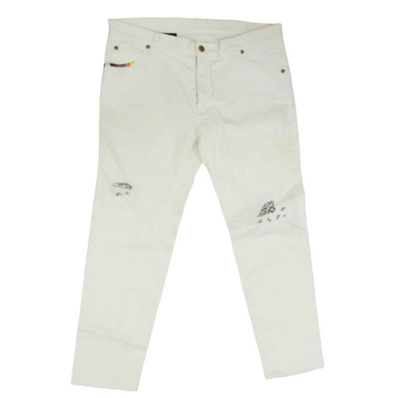 ウノピュウノウグァーレトレ MRP367 BANDANA バンダナ ダメージ リペア加工 スキニー デニム パンツ 買取実績 画像