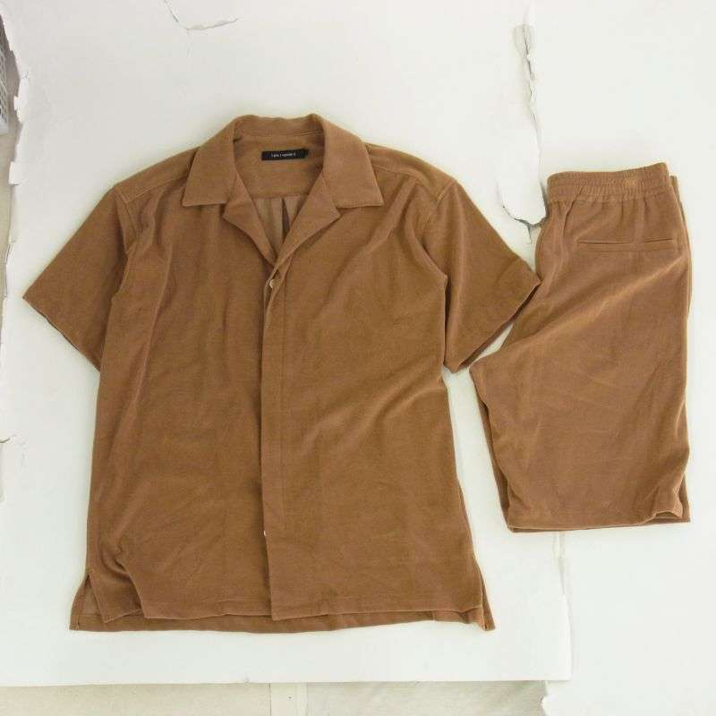 ウノピュウノウグァーレトレ MRS160 CTP102 HOLIDAY SHIRTS ホリデーシャツ パイル地 開襟 半袖 シャツ ショーツ ハーフパンツ セットアップ 買取実績 画像