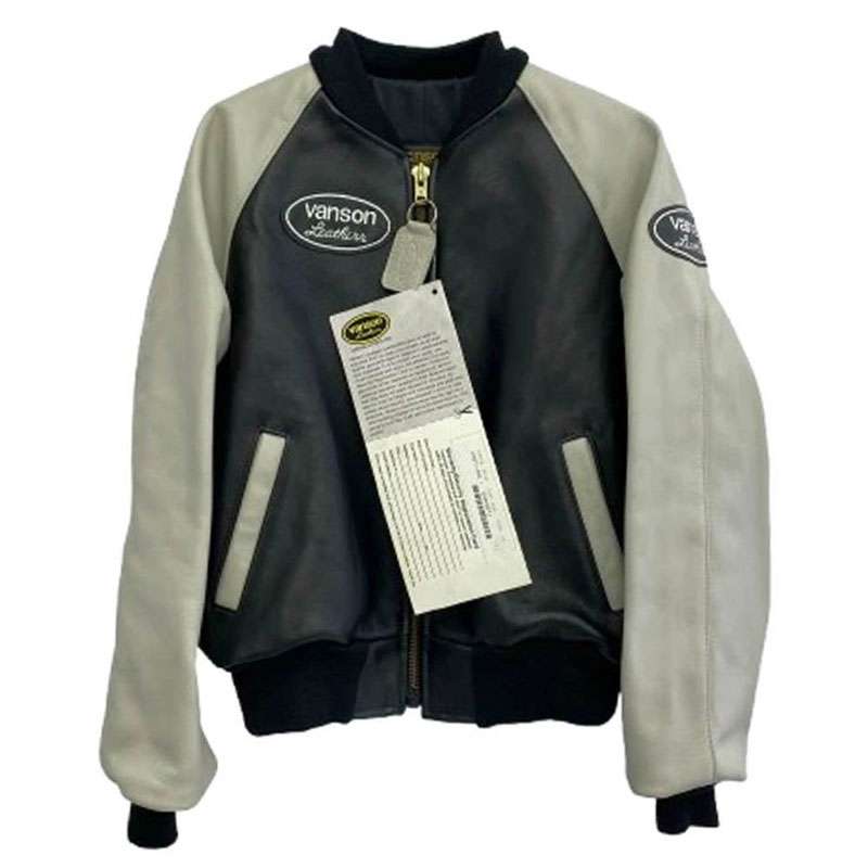 バンソン 9TJV x BACKDROP LEATHER JACKET ワッペン レザー ジャケット 買取実績 画像
