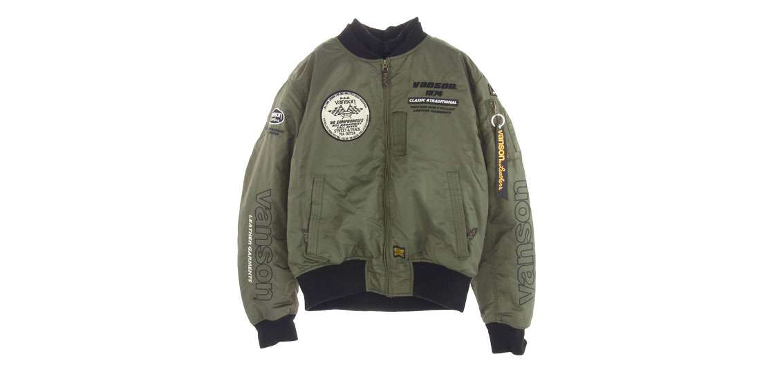 バンソン TVS2407W 肘当て 肩パッド付き MA-1 フライトボンバー ジャケット ブルゾン 買取実績