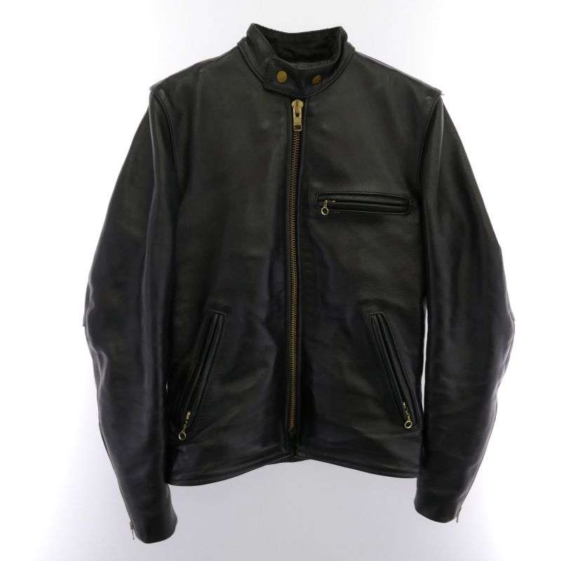 バンソン TYPE B 裏地フリースライナー付属 シングルライダースジャケット レザージャケット 買取実績 画像