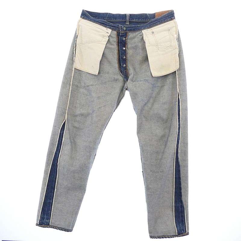 リーバイス 501 66前期 Vステッチ ボタン裏刻印6 BIG E デニム パンツ テーパードカスタム 買取実績 画像