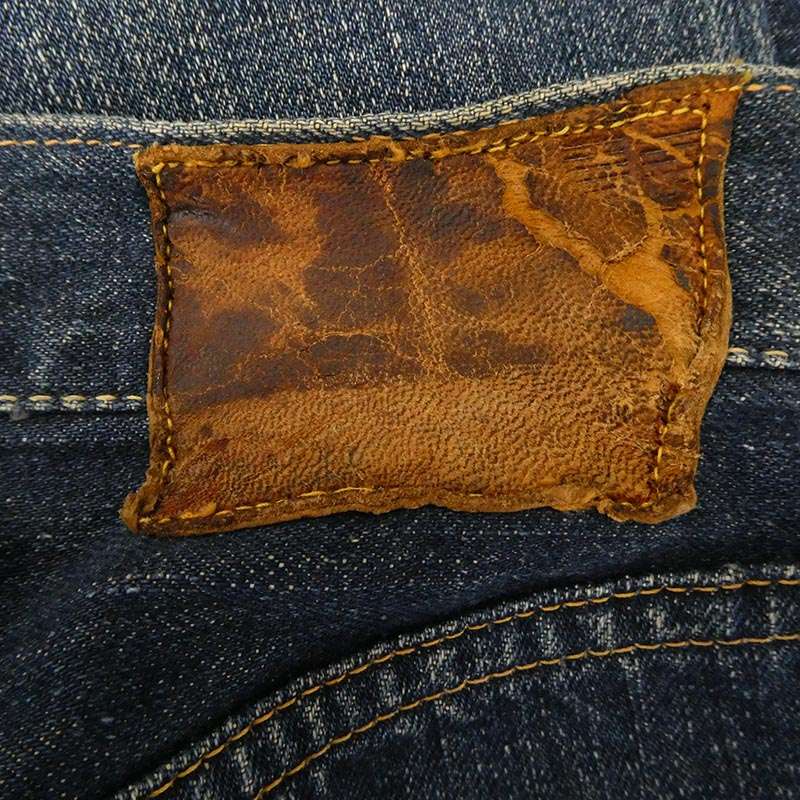 リーバイス 50s 501XX 革パッチ トップボタンリペア交換 リベット裏刻印14 センターループ デニム パンツ 買取実績 画像