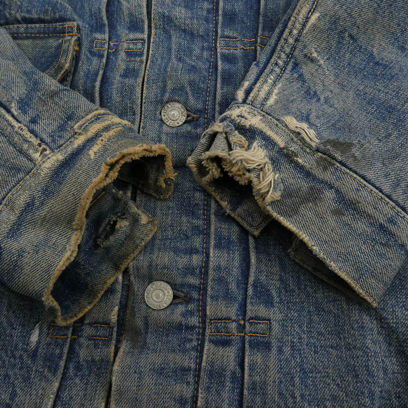 リーバイス 50s 60s 517XX ハギ付き ブランケット ボタン裏刻印17 2nd デニム ジャケット 買取実績 画像