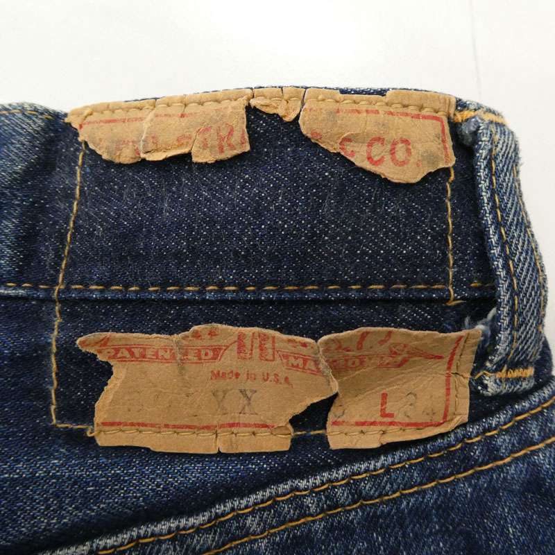リーバイス 60s 501XX 紙パッチ ギャラ無し ボタン裏刻印K センターオフセット 買取実績 画像