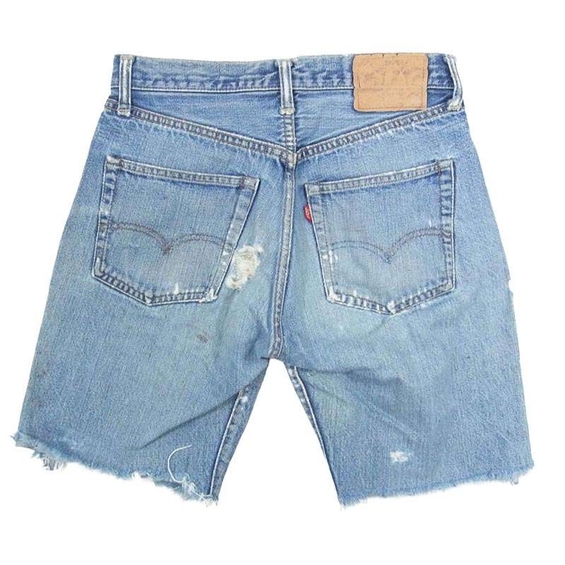 リーバイス ヴィンテージ 501 66前期 BIGE ボタン裏6刻印 カットオフ デニム ショーツ ショートパンツ 買取実績 画像