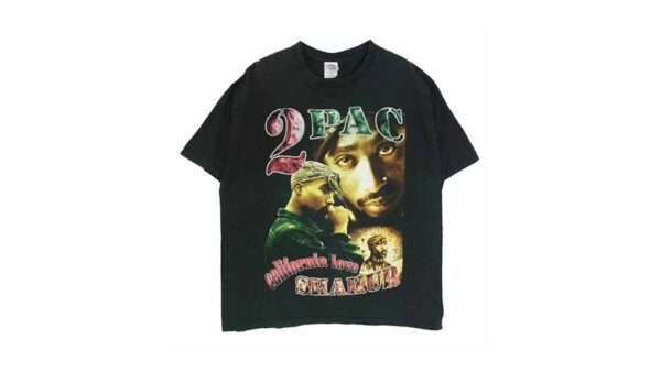 デルタ ヴィンテージ 00s USA製 2PAC プリント 半袖 Tシャツ ブラック系   買取実績