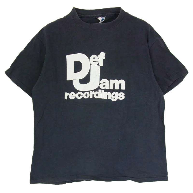 ヴィンテージ 80s Hanes def jam 半袖 プリント Tシャツ ネイビー系 買取実績 画像