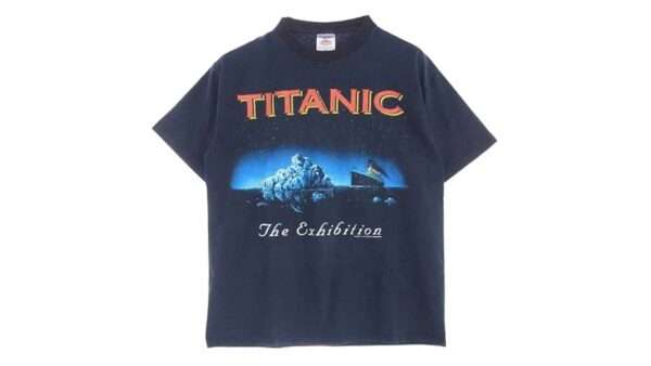 ヴィンテージ 90s TITANIC The Exhibition タイタニック 半袖 Tシャツ ブラック系  買取実績
