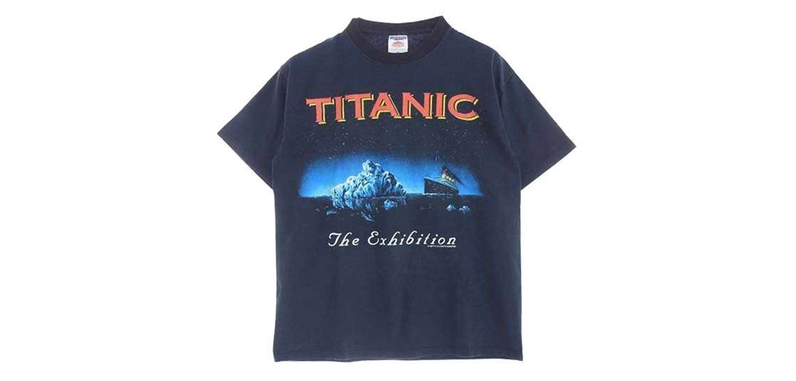 ヴィンテージ 90s TITANIC The Exhibition タイタニック 半袖 Tシャツ ブラック系  買取実績