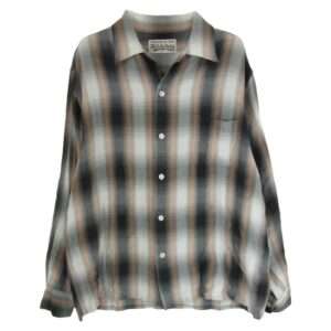 ワコマリア レーヨン100% 開襟 オンブレチェック 長袖シャツ 買取実績