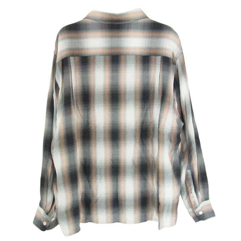 ワコマリア レーヨン100% 開襟 オンブレチェック 長袖シャツ 買取実績 画像