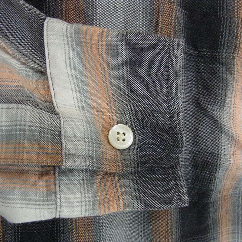 ワコマリア レーヨン100% 開襟 オンブレチェック 長袖シャツ 買取実績 画像