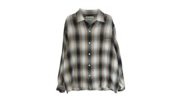 ワコマリア レーヨン100% 開襟 オンブレチェック 長袖シャツ 買取実績