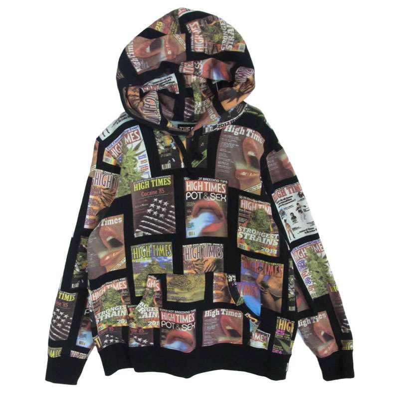 ワコマリア 18SS × HIGH TIMES ハイタイムズ HEAVY WEIGHT PULLOVER HOODED SWEAT SHIRTS 総柄 ヘビーウェイト フーデッドパーカー プルオーバーパーカー 買取実績 画像