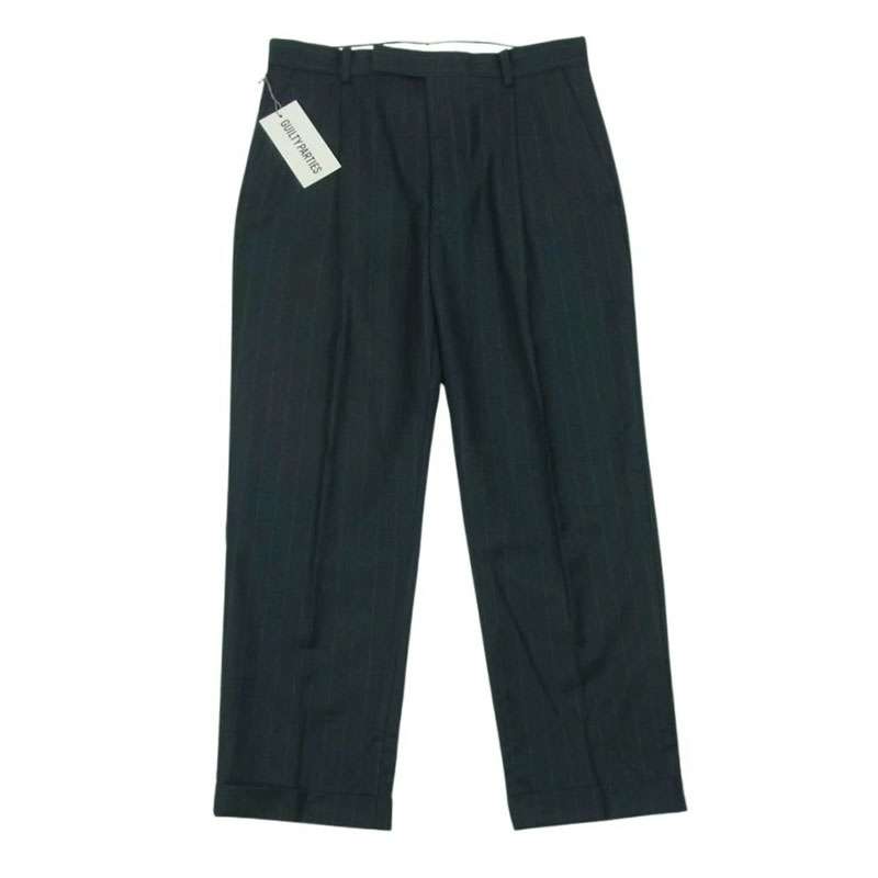 ワコマリア 21AW 21FW-WMP-TR17 DORMEUIL ドーメル社製生地 PLEATED TROUSERS プリーツ ストライプ スラックス パンツ トラウザーズ 買取実績 画像