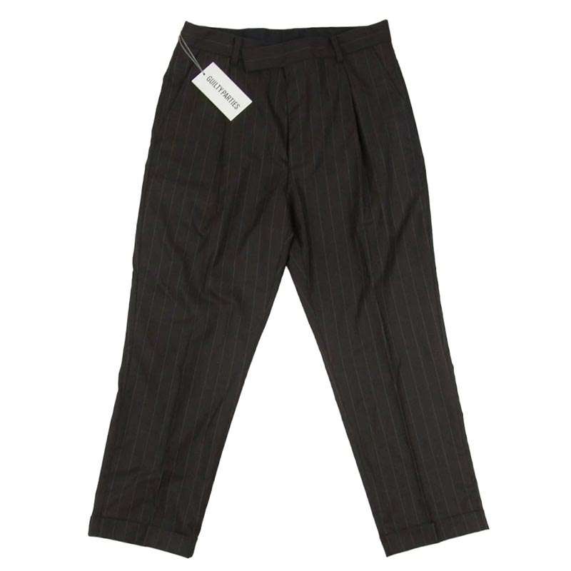 ワコマリア 21SS 21SS-WMP-TR09 Ermenegildo Zegna エルメネジルドゼニア生地 pleated trousers ストライプ プリーツ プリーテッド トラウザース スラックスパンツ 買取実績 画像