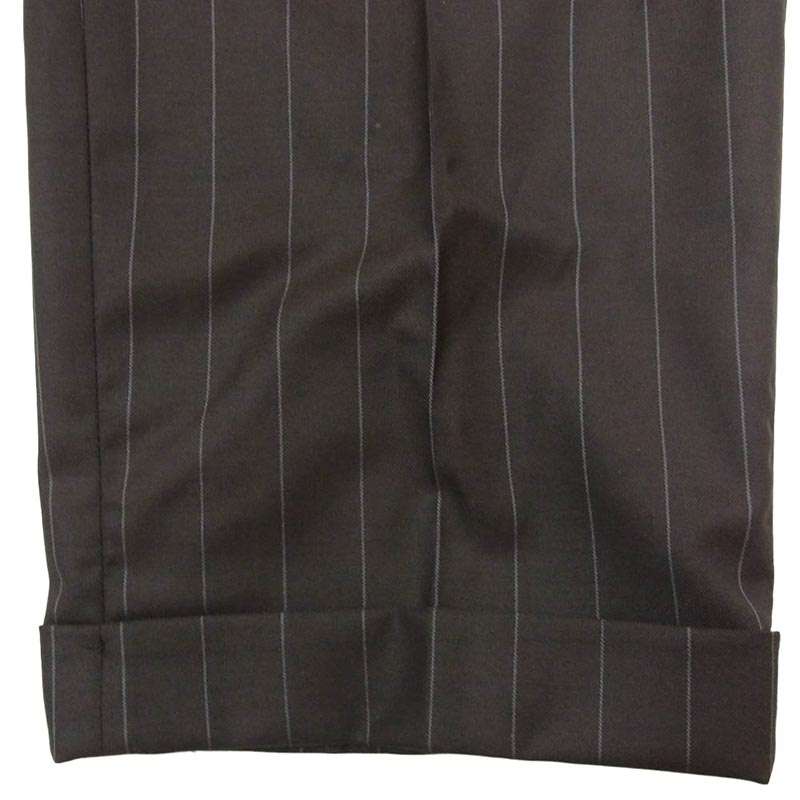 ワコマリア 21SS 21SS-WMP-TR09 Ermenegildo Zegna エルメネジルドゼニア生地 pleated trousers ストライプ プリーツ プリーテッド トラウザース スラックスパンツ 買取実績 画像