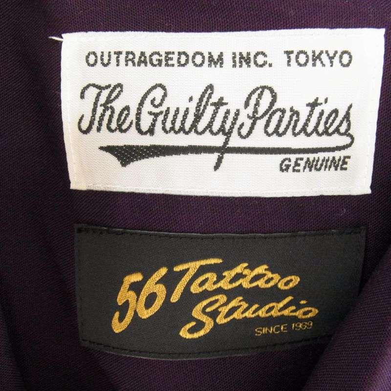 ワコマリア 22SS 56TS-WM-HI08 56 TATTOO STUDIO S/S HAWAIIAN SHIRT タトゥースタジオ スカル ハワイアンシャツ オープンカラー 半袖 シャツ 買取実績 画像