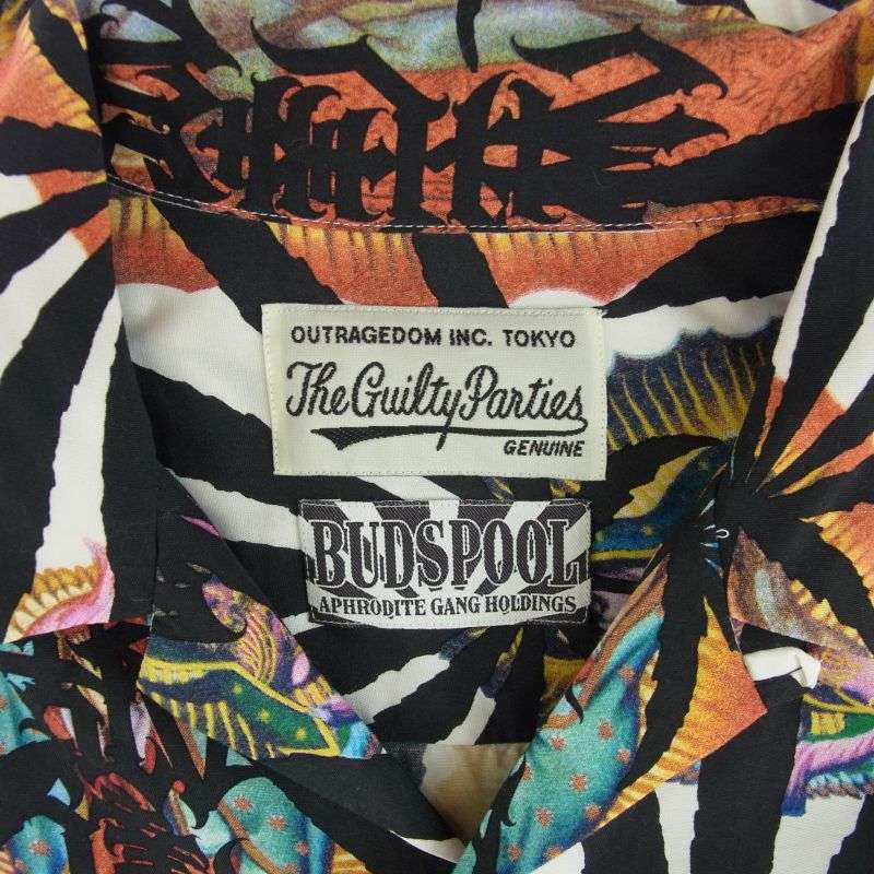 ワコマリア 22SS NMD-WM-HI02-B × BUDSPOOL HAWAIIAN SHIRT 舐達麻 ハワイアン 半袖 シャツ 買取実績 画像