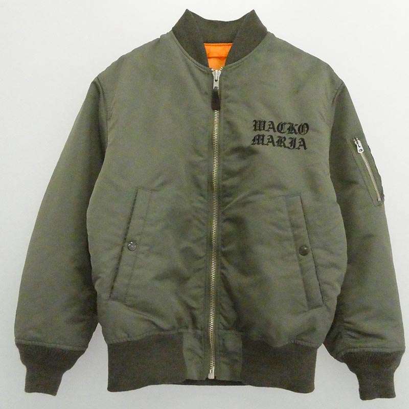 ワコマリア 23AW MA-1 FLIGHT JACKET TYPE-3 ロゴ刺繍 フライト ジャケット ボンバー ジップアップ ミリタリー ブルゾン 買取実績 画像