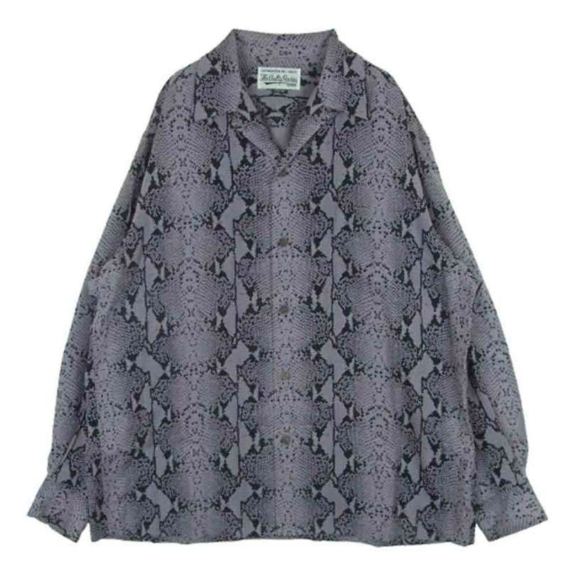 ワコマリア 23AW WMS HI01 HAWAIIAN SHIRT L/S パイソン ハワイアン アロハ ロングスリーブ 長袖 シャツ 買取実績 画像