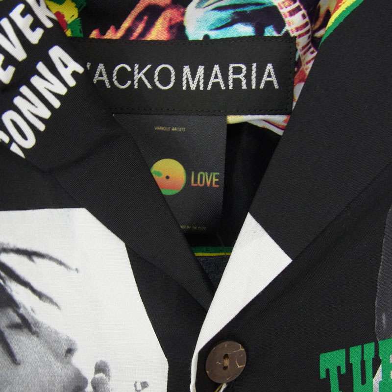 ワコマリア 24AW BOBMARLEY-WM-HI09 BOB MARLEY / HAWAIIAN S/S SHIRT ボブマーリー オープンカラー レーヨン ハワイアン 半袖 シャツ 買取実績 画像