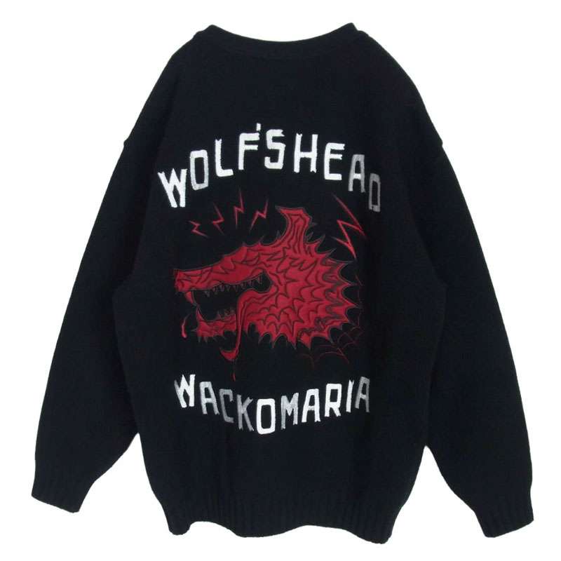 ワコマリア 24AW WOLFSHEAD-WM-KN01 WOLF’S HEAD KNIT CARDIGAN ウルフズ ヘッド ニット カーディガン 買取実績 画像