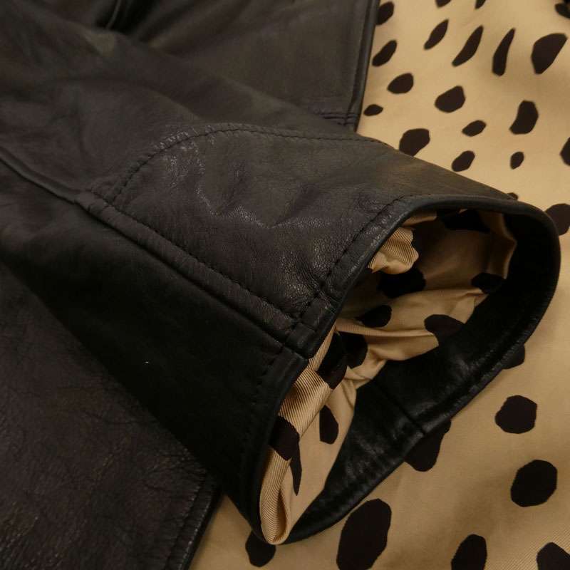 ワコマリア 24ss LEATHER CAR COAT TYPE-2 裏地レオパード カウハイド レザー カーコート ジャケット 買取実績 画像
