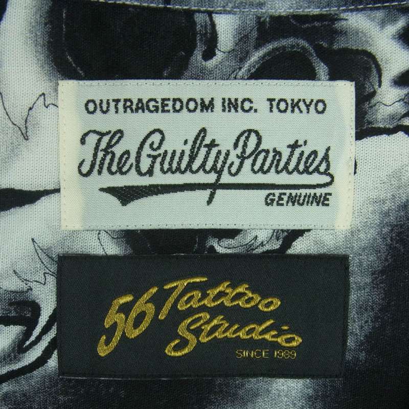 ワコマリア 56 TATOO STUDIO ゴロー タトゥー スタジオ ハワイアン アロハ 開襟 レーヨン 半袖 シャツ 買取実績 画像