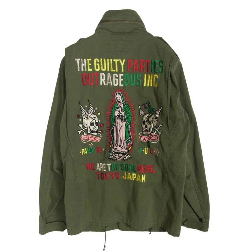 ワコマリア バック マリア スカル 刺繍 M-65 ミリタリー フィールド ジャケット 買取実績 画像