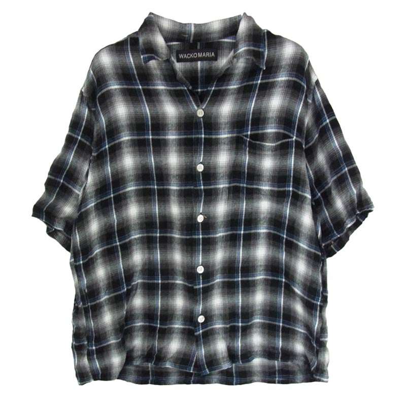 ワコマリア チェック柄 レーヨン 半袖 オープンカラー シャツ 買取実績