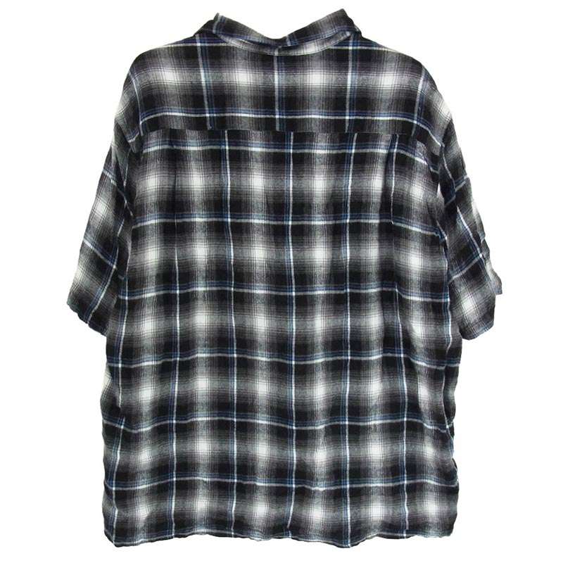 ワコマリア チェック柄 レーヨン 半袖 オープンカラー シャツ 買取実績 画像