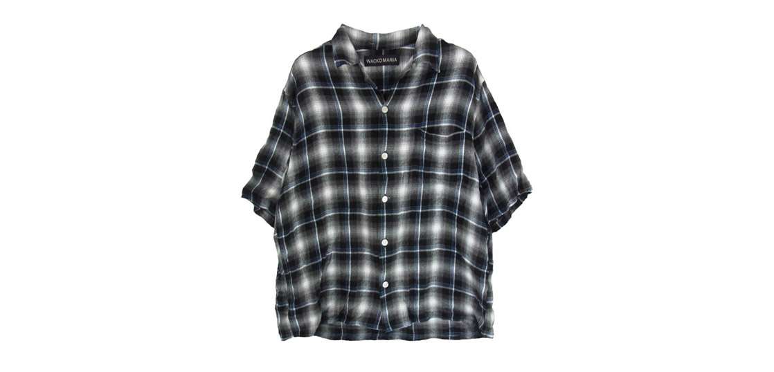 ワコマリア チェック柄 レーヨン 半袖 オープンカラー シャツ 買取実績