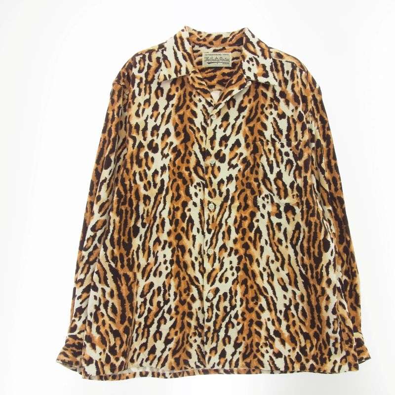ワコマリア LEOPARD CORDUROY COLLAR SHIRT レオパード コーデュロイ 長袖 シャツ 買取実績 画像