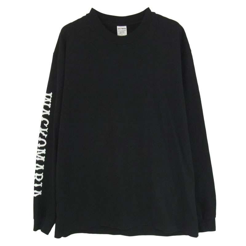 ワコマリア WASHED HEAVY WEIGHT CREW NECK LONG SLEEVE T-SHIRT TYPE-2 ウォッシュド ヘビーウェイト 袖プリント ロゴ刺繍 クルーネック 長袖 買取実績 画像