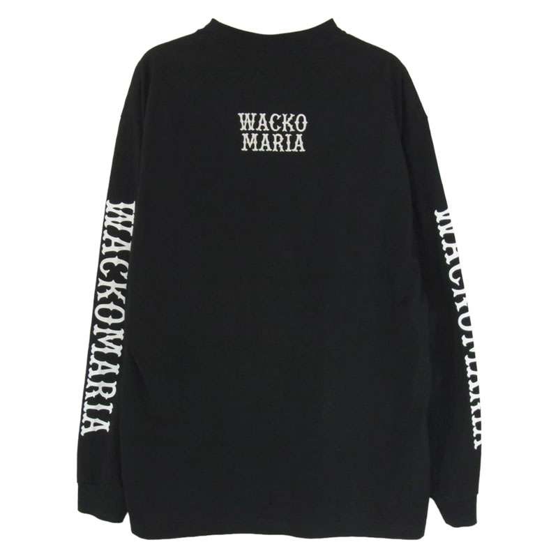 ワコマリア WASHED HEAVY WEIGHT CREW NECK LONG SLEEVE T-SHIRT TYPE-2 ウォッシュド ヘビーウェイト 袖プリント ロゴ刺繍 クルーネック 長袖 買取実績 画像