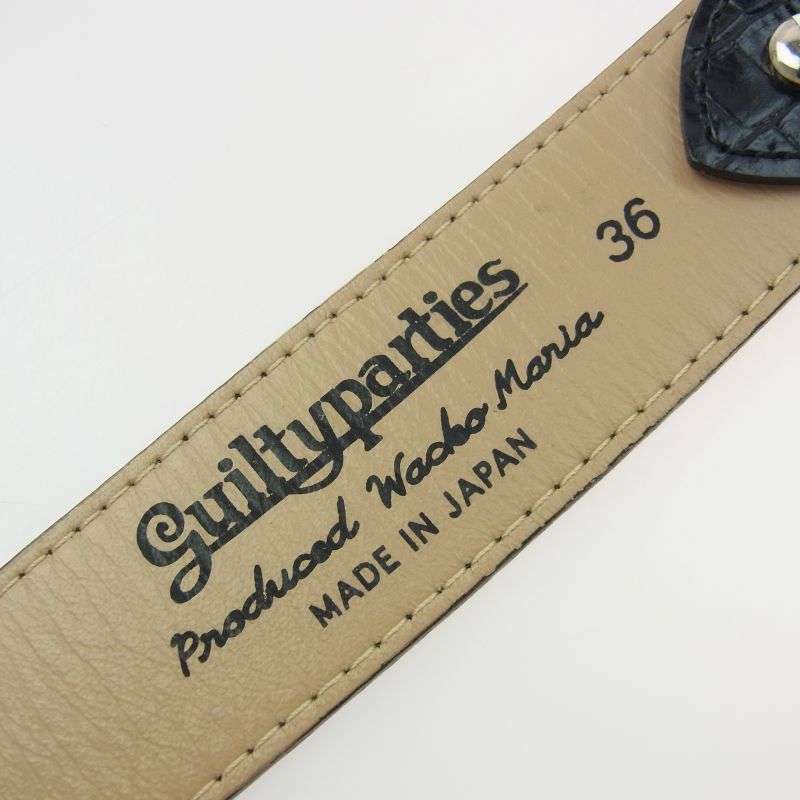 ワコマリア WMGP-BL03 CROCODILE EMBOSSED LEATHER BELT レザー ベルト 買取実績 画像