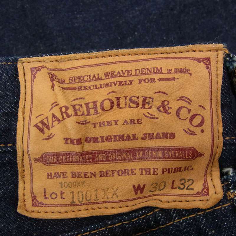 ウエアハウス 1001XX 1947MODEL 47モデル 赤耳 デニムパンツ ジーンズ 買取実績 画像