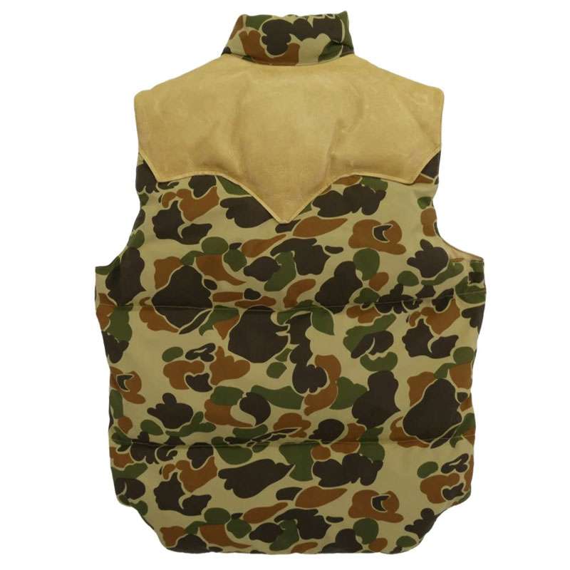 ウエアハウス Rocky Mountain Featherbed ロッキーマウンテンフェザーベッド カモフラ ヨーク切替 ダウンベスト 買取実績 画像